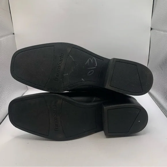 Franco Sarto Caleb Leather Booties square toe size 9M black leather mid ankle - Picture 9 of 9